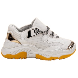 Small Swan Kvinnors vita sneakers