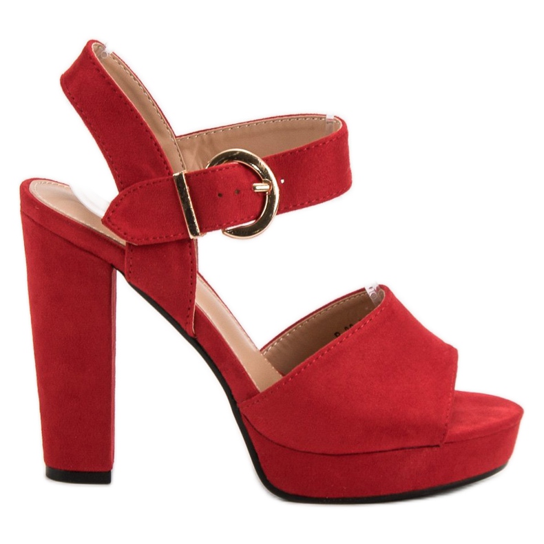 SHELOVET Röda sandaler på plattformen
