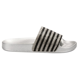 SHELOVET Gummi tofflor svart grå