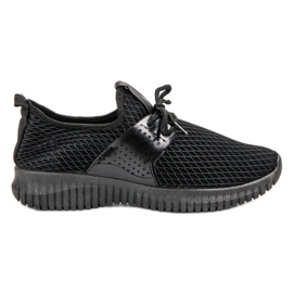 SHELOVET Textil sportskor svart