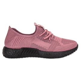 SHELOVET Openwork sportskor rosa