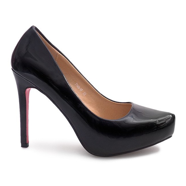 Lackade stift på plattformen 7149-F Svart