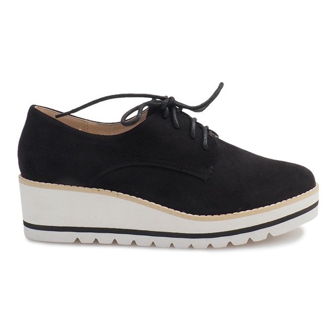 Jazzskor på en kil LM-029 svart