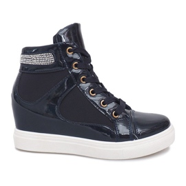 Wedge Sneakers A-35 Marinblå