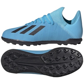 Adidas X 19.3 Tf Jr F35357 fotbollsskor blå blå