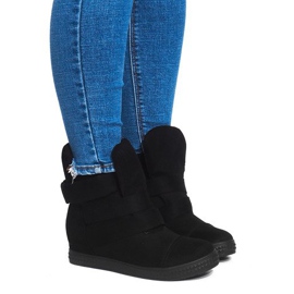 Wedge Sneakers With Velcro 1703 Black svart