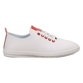 Jumex Eco Leather Sneakers vit röd