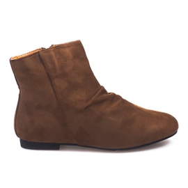 Suede Booties Chelsea stövlar 7-121 Camel brun