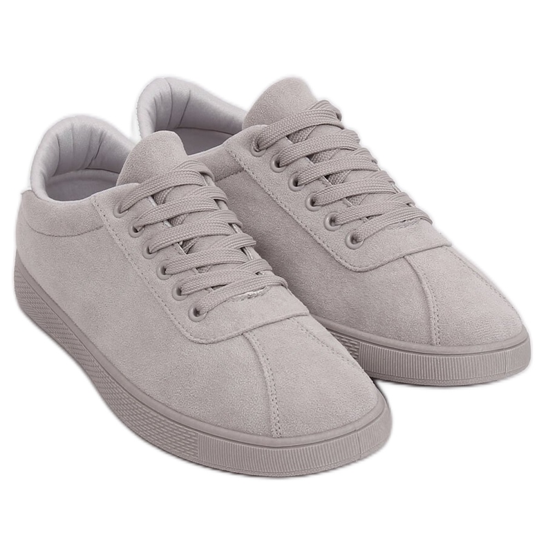 Grå Kvinnors grå sneakers LX-9857 Grå