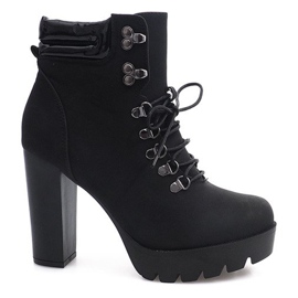 Tied Boots Workers CL112 Black svart