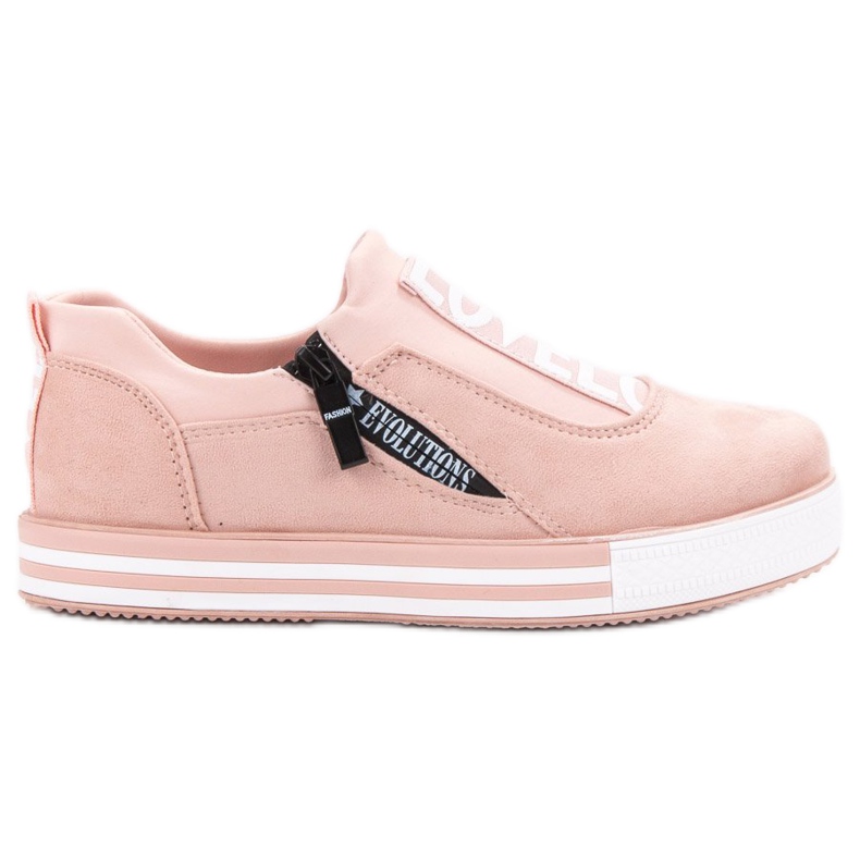 SHELOVET Love Suede sportskor rosa