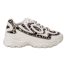 Kayla Kvinnors sportskor vit brun