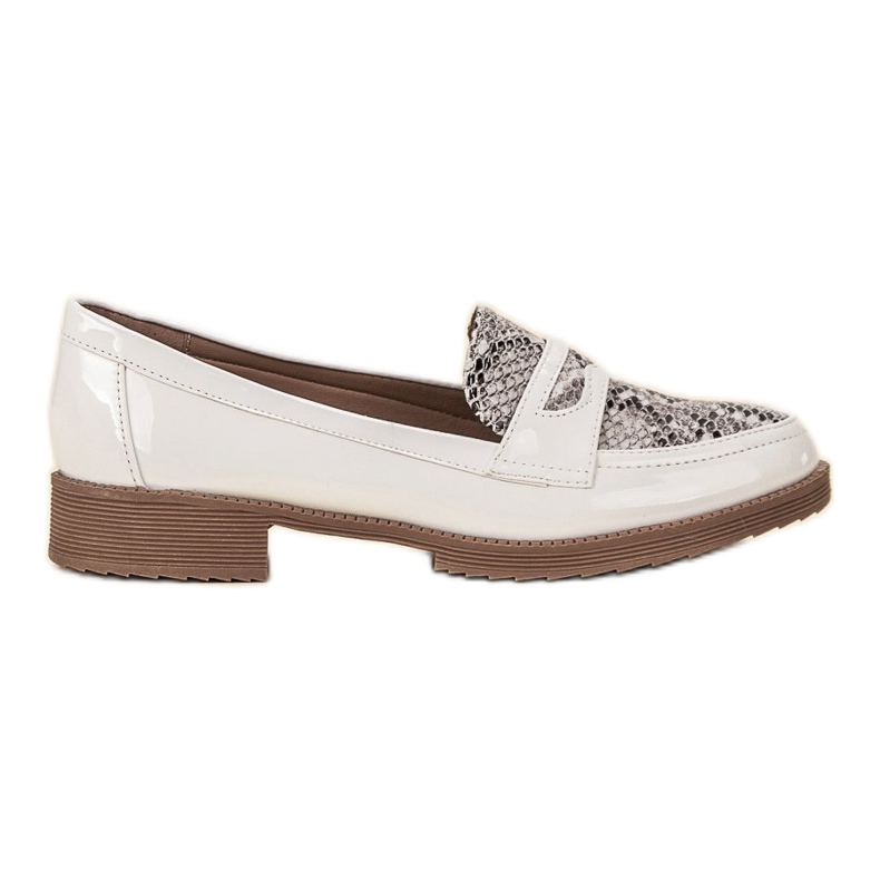 Bestelle Lackerade loafers vit brun
