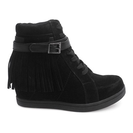 Mocka Sneakers Boho Fringe 2030 Svart