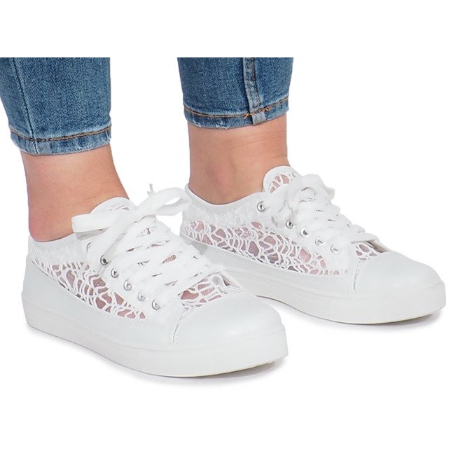 Dolita vita genomskinliga sneakers