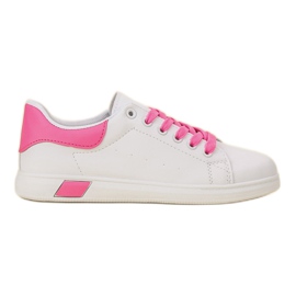 Ideal Shoes Kvinnors sportskor vit rosa