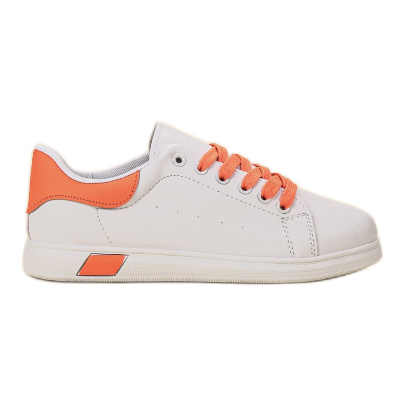 Ideal Shoes Kvinnors sportskor vit orange