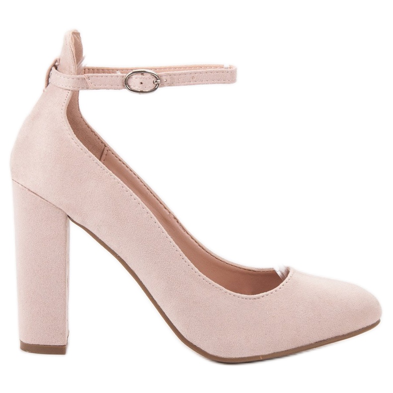 Ideal Shoes Pumpar fästa med ett spänne brun