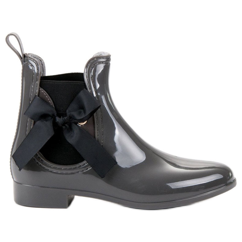 Kayla Galoscher Med En Rosett svart grå