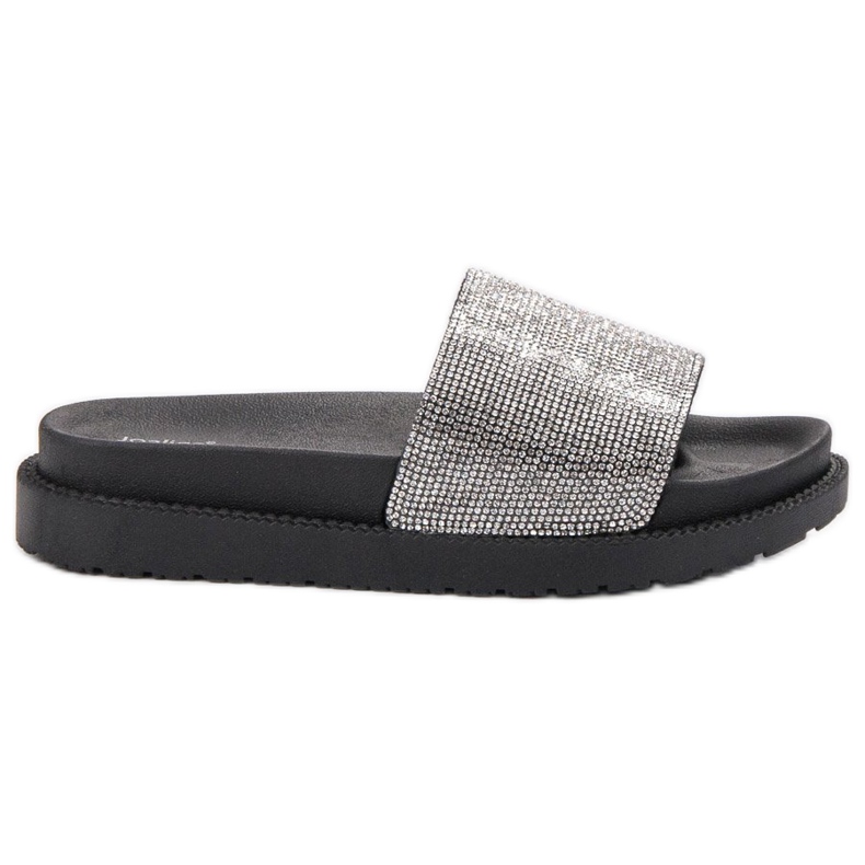 SHELOVET Tofflor Med Kristaller svart