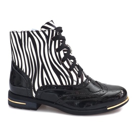 Zebra 6722-1 Black Boot vit svart
