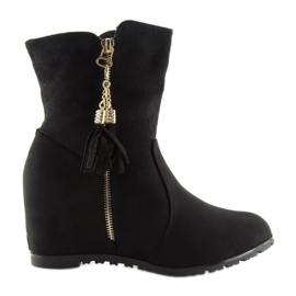 Svart Svarta kilstövlar AB02-36 Svart