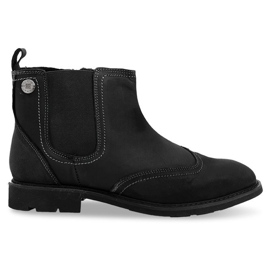 High Warm Boots Tied 4682 Svart