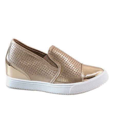Golden wedge sneakers DD439-82 gyllene