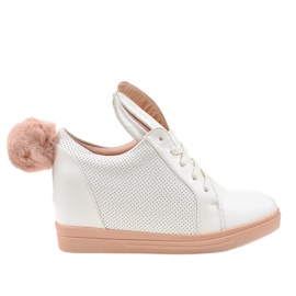 Vita sneakers på kilkaninerna H6211-9