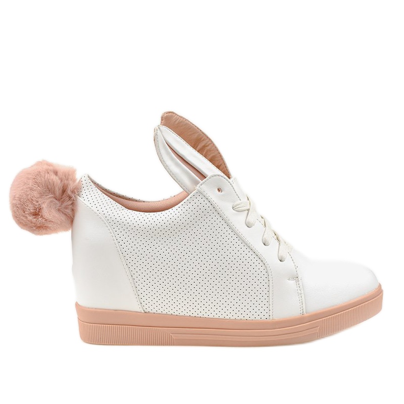 Vita sneakers på kilkaninerna H6211-9