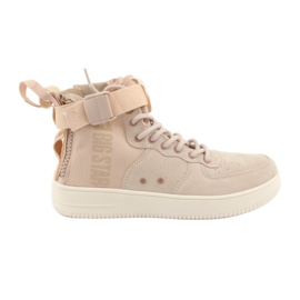 Big Star High Eco-Leather Sneakers 274658 Pulverrosa