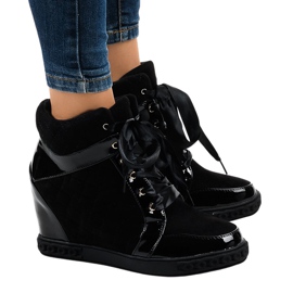 Trendiga svarta kile sneakers KLS-109-3