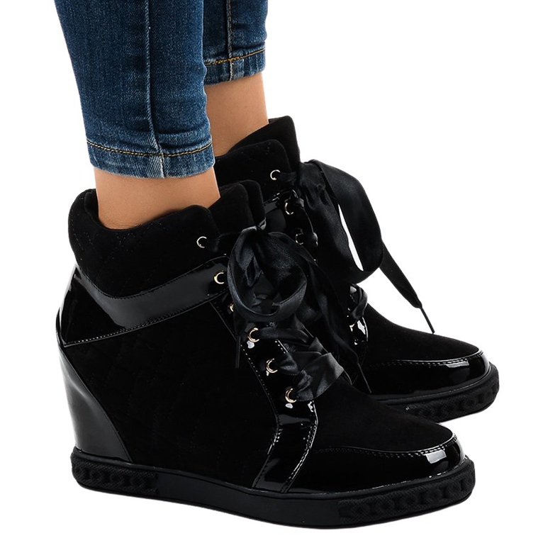 Trendiga svarta kile sneakers KLS-109-3