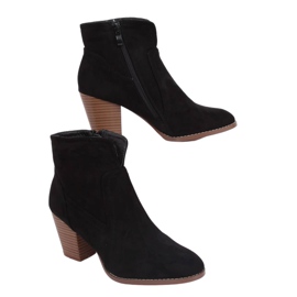 Svarta högklackade stövlar YL96006 Svart