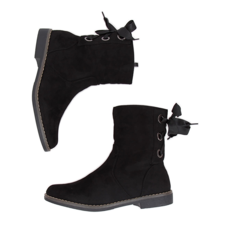 Svarta platta klackar 5696 Svart