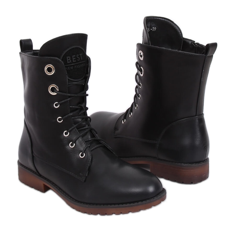 Black Workery stövlar W361 Svart