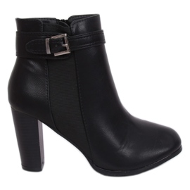 Svarta F815-2 Svarta högklackade stövlar