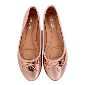 Champagne metalliska ballerinor 9988-139 Champagne rosa