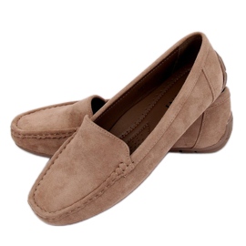 Dam beige loafers R812-1 Khaki brun mångfärgad