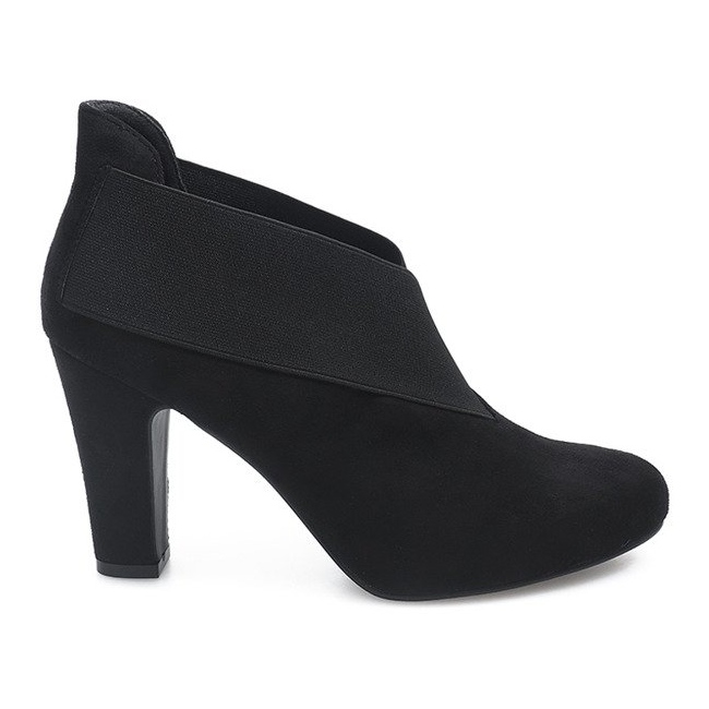 Suede Booties On A Post 7-206 Black svart