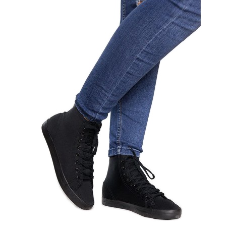 Höga sneakers Lycra B113B Svart