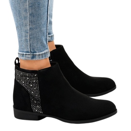 Svarta mocka stövlar L1211