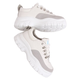 Högsulaskor, vita och gråa PF5329 Grå