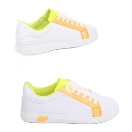 Dam sneakers W-3116 Orange vit gul