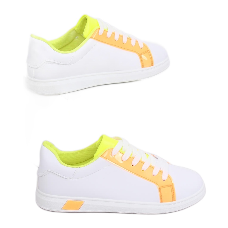 Dam sneakers W-3116 Orange vit gul