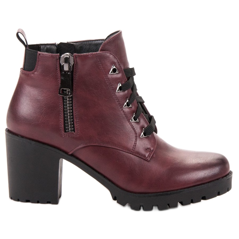 Vinceza Låga stövlar på baren röd