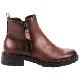 Vinceza Låga stövlar med dragkedja brun