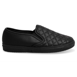 Quiltade Sneakers Slip On 5077 Black svart
