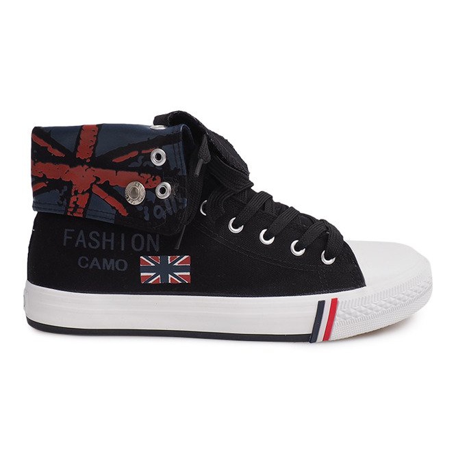 Svarta 1510-1 höga sneakers