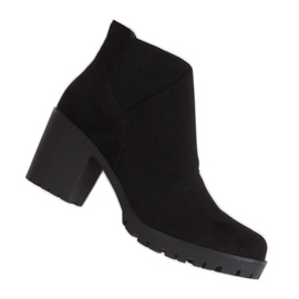 Svarta högklackade stövlar BH151-KB Svart